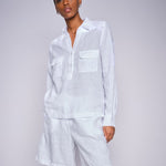 Emmie pellavashortsit, white