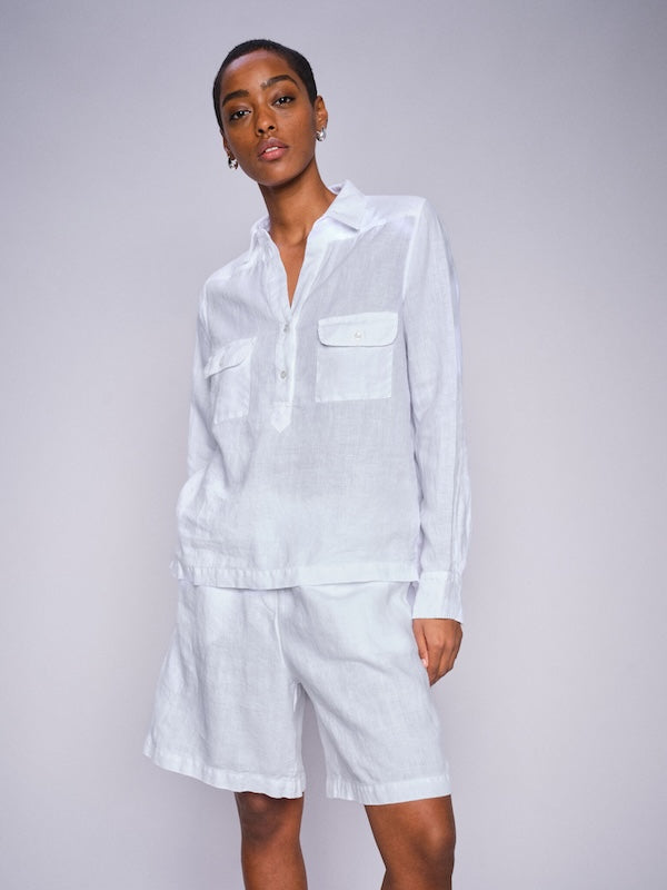 Emmie pellavashortsit, white