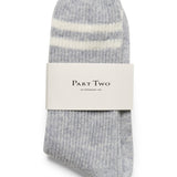 Dorin villasukat, Grey Melange Stripe