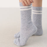 Dorin villasukat, Grey Melange Stripe