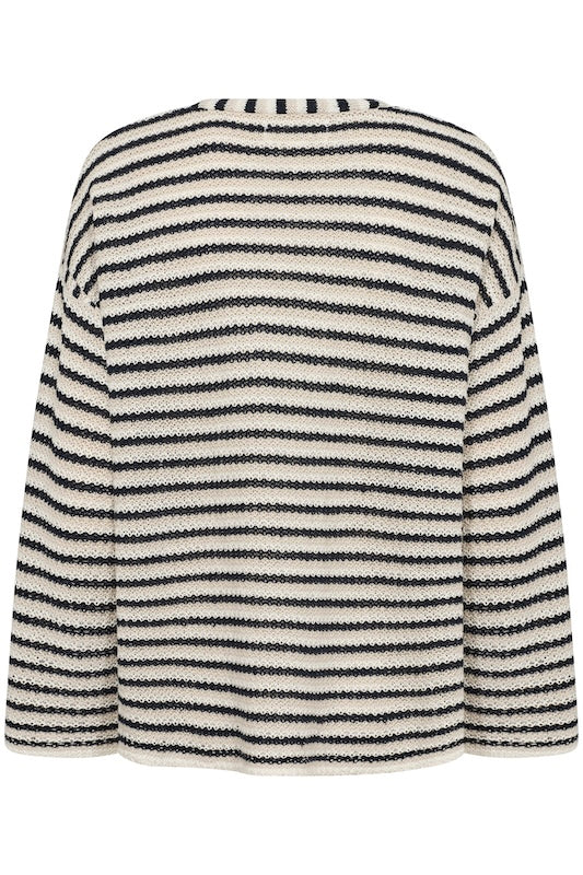 Nahni neulepusero, navy natural stripe