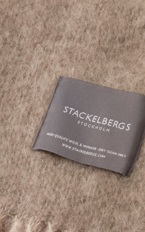 Mohair torkkupeitto, Light Taupe & Brindle Melange