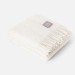 Mohair torkkupeitto, Reflection White