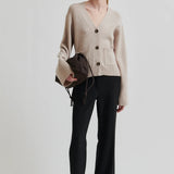 Fique Flared Trousers, Black