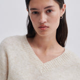 Second Female - Brook neule Loose V-Neck, brazilian sand