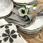 Olsson & Jensen - pellavaservetti, raidallinen 45x45 cm