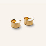 Reflection Hoops, Gold Plated Brass
