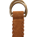 Mos Mosh - Punottu mokkavyö, cognac