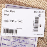 Kelim matto, Raw Natural #640 / 106x245