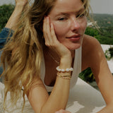 Big Stellar Pearly Bracelet, Gold