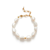 Big Stellar Pearly Bracelet, Gold