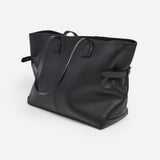 Flattered Leslie tote bag, black leather