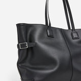 Flattered Leslie tote bag, black leather