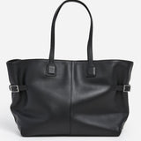 Flattered Leslie tote bag, black leather