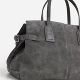 Lisa Bowler Bag Suede, Stone Grey
