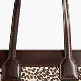 Greta Shoulder bag Leather, Hair Chocolate Dot