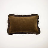 Doris tyynynpäällinen 30x50cm, Olive/Coffee