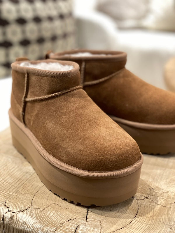 UGG - Classic ultra mini platform, chestnut