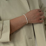 Aina rannekoru, valkoinen/hopea