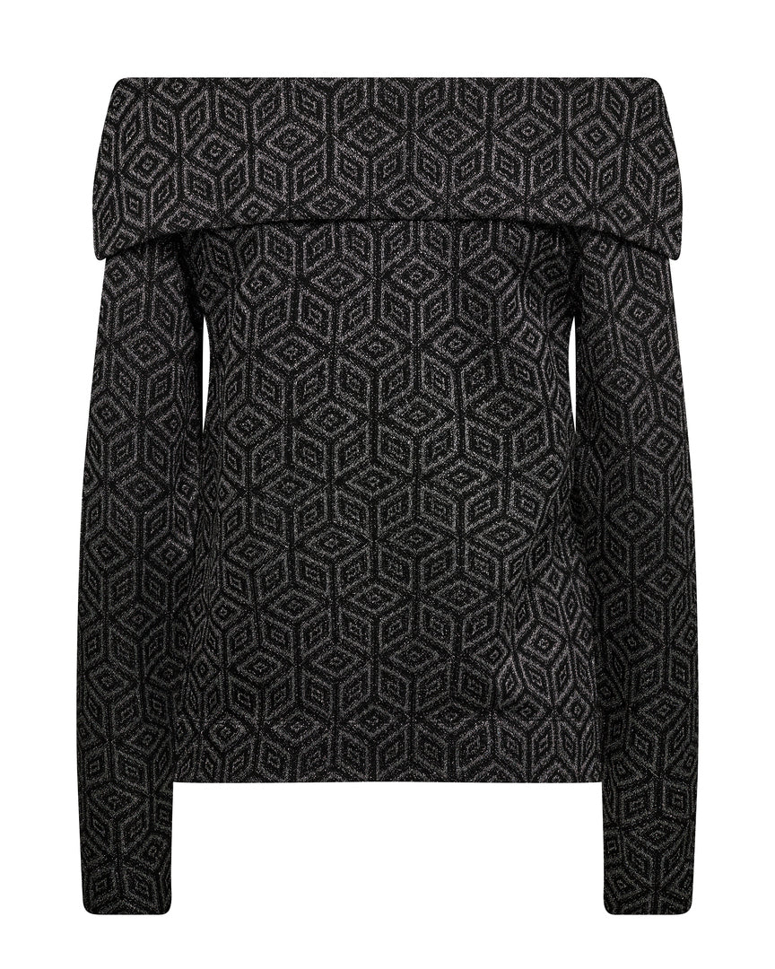 Mos Mosh - Girone LS Glam Blouse, Silver