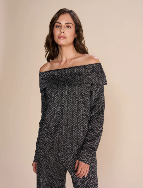 Mos Mosh - Girone LS Glam Blouse, Silver