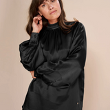 Mos Mosh - Sille Glossi Blouse, Black