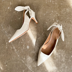 Flattered - Franchesca Bow korkokengät, creme