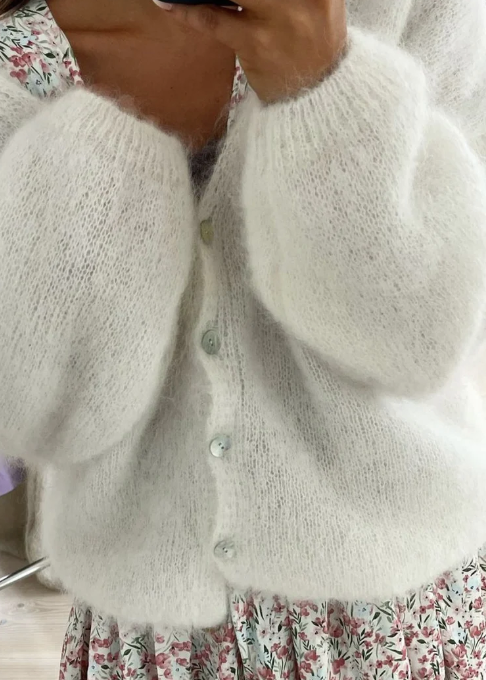 Americandreams - Cornelia mohairneuletakki, white