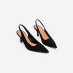 Flattered - Franchesca Suede korkokengät, musta