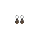 Gauhar - Lisäosa Smoky Quartz Drop, hopea