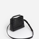 Flattered - Hedda mini handbag, black croco