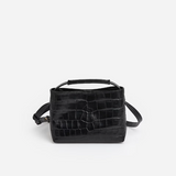 Flattered - Hedda mini handbag, black croco