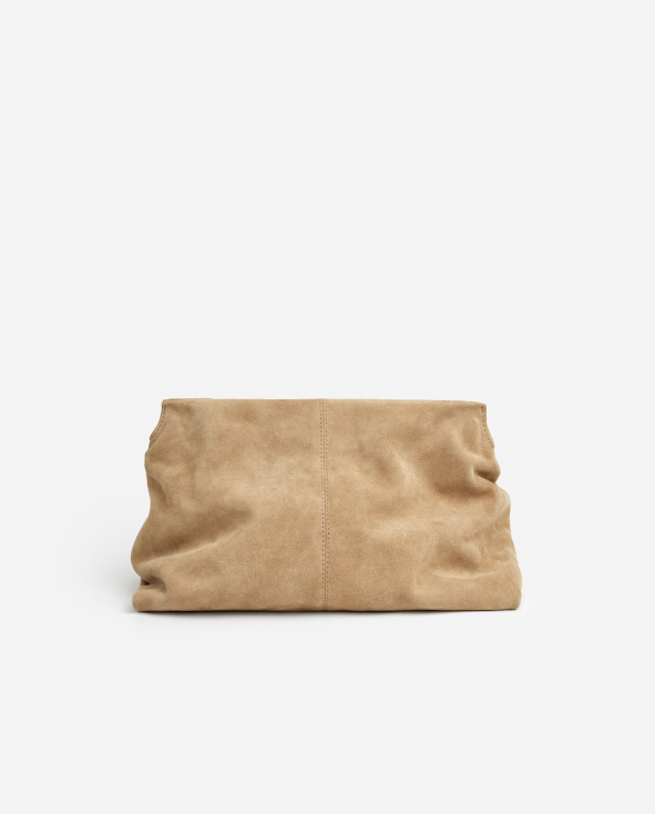 Flattered - Clay Clutch mokkanahkaa, sand