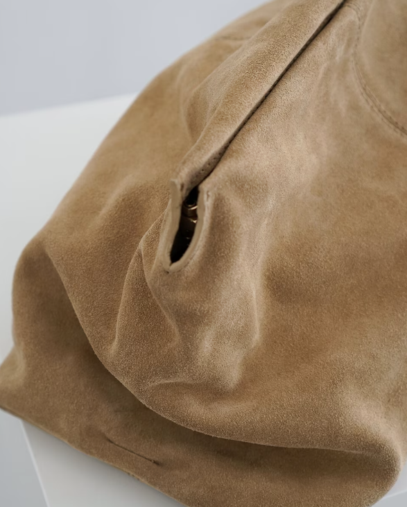 Flattered - Clay Clutch mokkanahkaa, sand