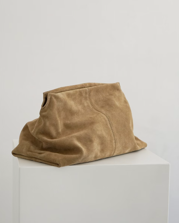 Flattered - Clay Clutch mokkanahkaa, sand