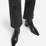 Flattered - Riley nilkkurit nahkaa, musta