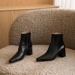 Flattered - Riley nilkkurit nahkaa, musta