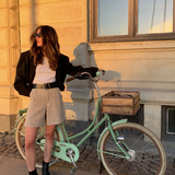 Flattered - Riley nilkkurit nahkaa, musta