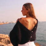 Americandreams - Cornelia mohairneuletakki, black