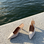 Flattered - Franchesca Suede korkokengät, sand