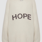 Americandreams - Silja mohairneule HOPE, beige/black