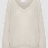Americandreams - Silja mohairneule HOPE, beige/black