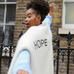 Americandreams - Silja mohairneule HOPE, beige/black