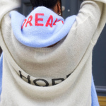 Americandreams - Silja mohairneule HOPE, beige/black