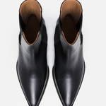 Flattered - Sandra nilkkurit nahkaa, musta