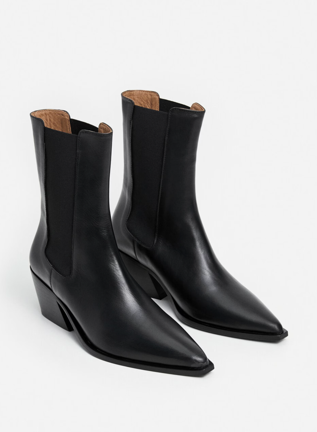 Flattered - Sandra nilkkurit nahkaa, musta