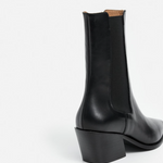 Flattered - Sandra nilkkurit nahkaa, musta