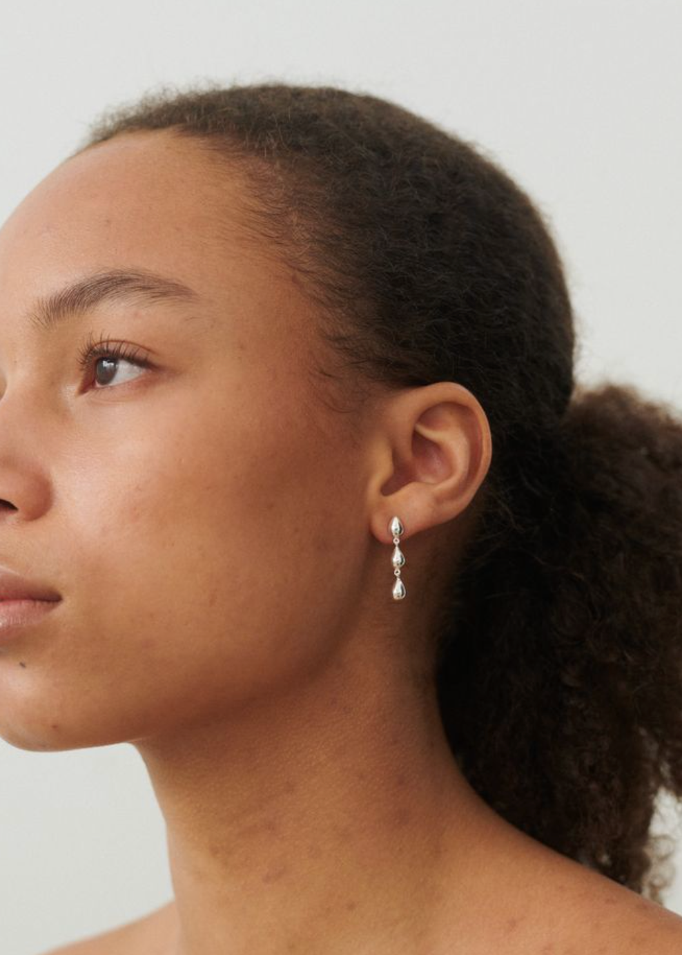 Pernille Corydon - Rain korvakorut, hopea