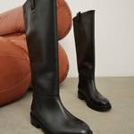 Flattered - Frances saappaat nahkaa, musta