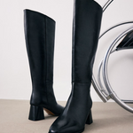 Flattered - Colette nahkasaappaat, musta